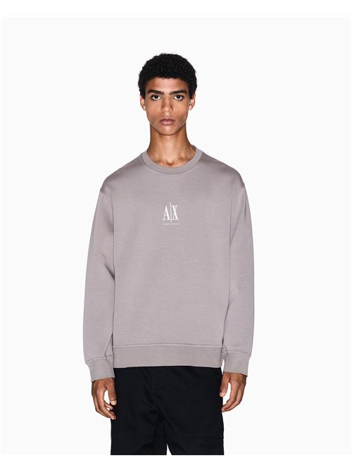 Felpa girocollo in cotone elasticizzato con logo Icon ARMANI EXCHANGE | XM000368AF10818/U6107
